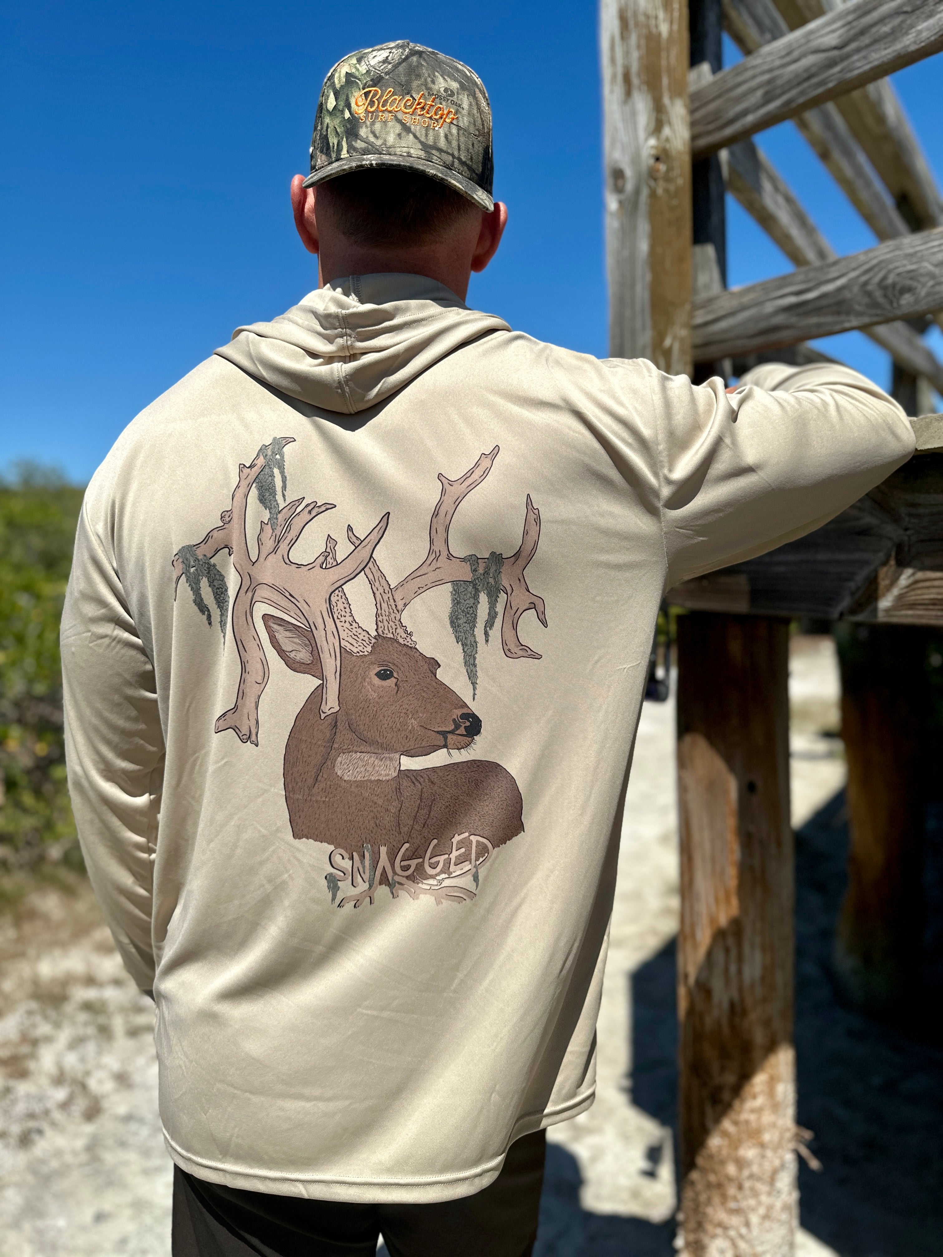 Swamp Donkey - Snagged Apparel Hooded Performance Long Sleeve T-Shirt