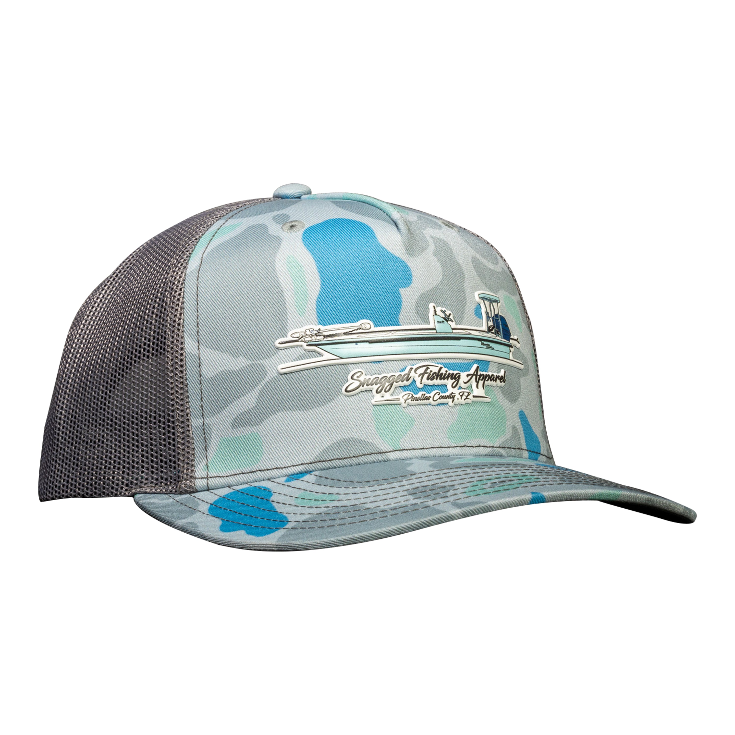 Maverick Blue Camo (Pinellas County, FL) - Snagged Apparel Curved Bill Hat